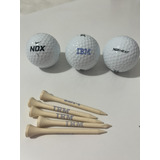 Kit 3 Bolas De Golfe + 5 Pinos - Nike Official Com Logo Ibm