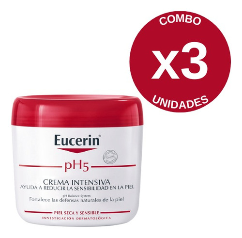 Combo X3 Eucerin Ph5 Crema Intensiva Corporal 450 Ml