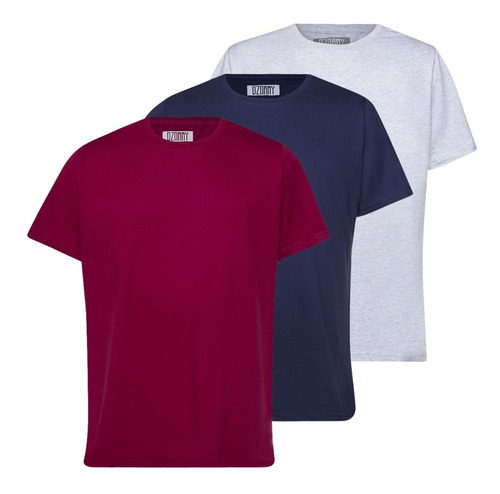 Kit3 Camiseta Masculina Basica100%algodão Premium Casual Fit