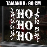 Adesivo De Natal Decorativo Branco - Ho Ho Ho Risos