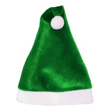 12 Gorro Navidad Verde Algodón Sombrero Navideño Papa Noel