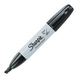 Sharpie Bisel Chisel Negro Cuerpo Ovalado Escolar Oficina