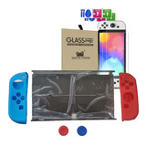 Carcasa Protectora + Lamina Pantalla Nintendo Switch Oled