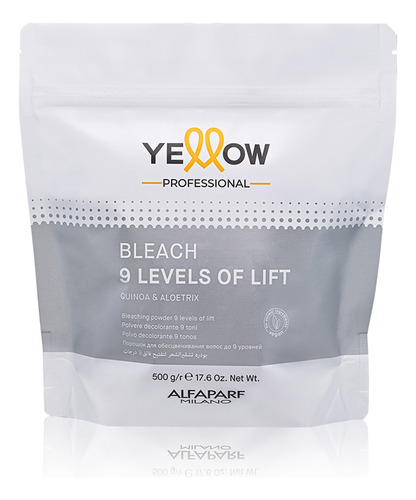 Yellow Polvo Decolorante Blanco Bleach 9 Levels Of Lift 500g