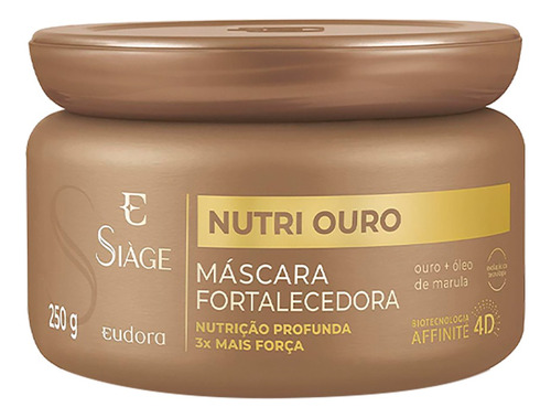  Máscara Eudora Siàge Nutri Ouro Nutrição De 250ml 250g