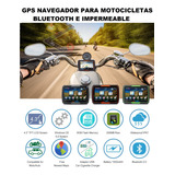 Gps Navegador Satelital Para Moto Es Impermeable Y Bluetooth