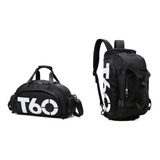 Mochila Mala T60 Para Academia Natação Camping Na Cor Preta Acambamento Dos Ferragens Prata Cor Preto Cor Da Correia De Ombro Prata Desenho Do Tecido Liso