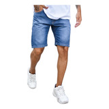 Bermuda De Jean Hombre Rígido Short Talles Amplios