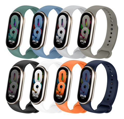 8 Correa Mica Cristal Para Xiaomi Mi Watch Band 8 Extensible