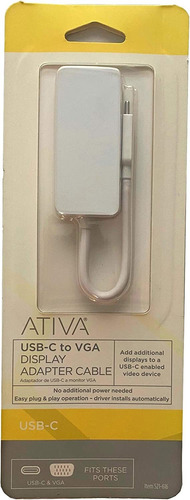 Ativa Adaptador Usb-c-a-vga  Blanco  41509