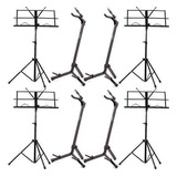 Kit 4 Suporte Instrumento De Corda G3s + 4 Estante Partitura