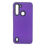 Estuche Rígido Antigolpes Para Motorola G8 Power Lite Morado