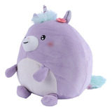 Miniso Peluche Unicornio Chubby Family Felpa Lila 30x25 Cm