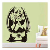 Vinilo Adhesivo Decorativo Pared Manga Miku Hatsune 58x85cms