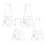 Frasco De Química Erlenmeyer, Termo Triangular, 4 Unidades