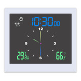 Reloj Pared Baño Lcd Temp. Humedad Dual Alarma Cronómetro