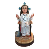 Santo Niño Doctor Milagroso Figura En Resina Fina 30 Cm Color Blanco