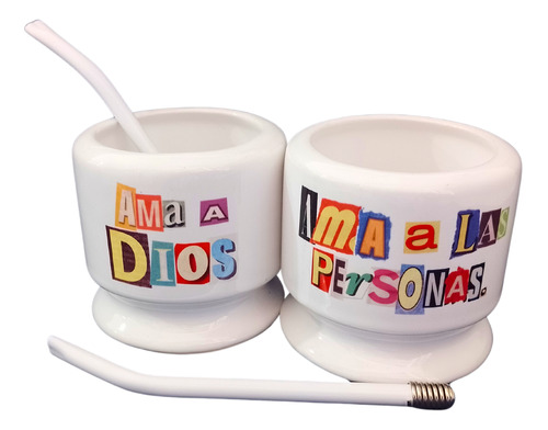 Mate De Cerámica - Ama A Dios - Regalería Cristiana 