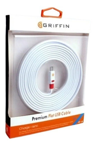 Cable Celular Plano Micro Usb V8 Android 2 Metros Griffin