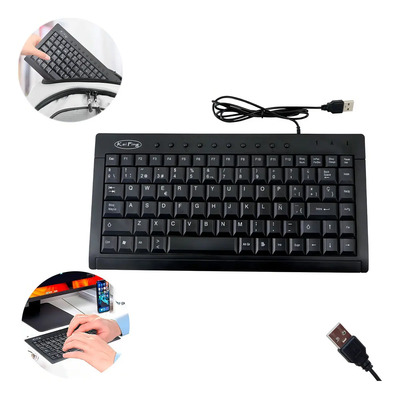 Mini Teclado Multimedia Qwerty Compatible Con Pc Laptop Consolas Idioma Español Color Negro | MercadoLibre