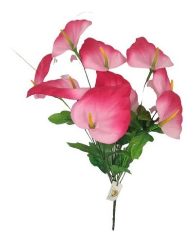 Kit Com 5 Buquês De Antúrio Artificial 10 Flores Decoração