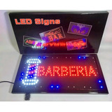 Cartel Led Barberia -abierto - Peluqueria - Cilindro Barbero