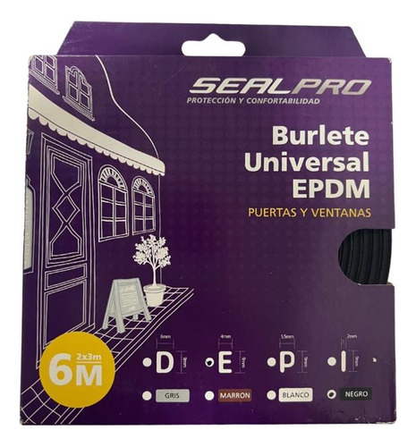 Burlete Puertas Y Ventanas Autoadhesivo Sealpro Tipo E Dep