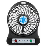 Ventilador Portatable Escritorio Portatil Recargable Usb Luz