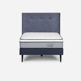 Cama Indie 1 Plaza Pata Acero + Respaldo New Bennet Denim