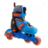 Patins Infantil 4 Rodas In Line Com Kit De Proteção