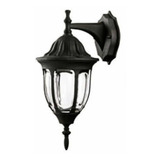 Arbotante Farol Metálico De Pared Color Negro Para Exterior