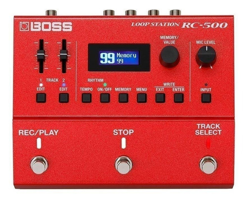 Pedal De Efecto Boss Loop Station Rc-500  Rojo