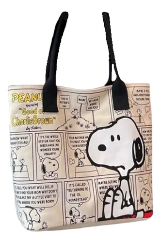 Bolso De Lona Snoopy Personajes Aesthetic Hombro U Mano