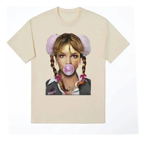 Camiseta De Algodón Con Estampado Gráfico De Britney Spears