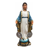 Virgen Medalla Milagrosa 22x9cm En Porcelana Más Novena