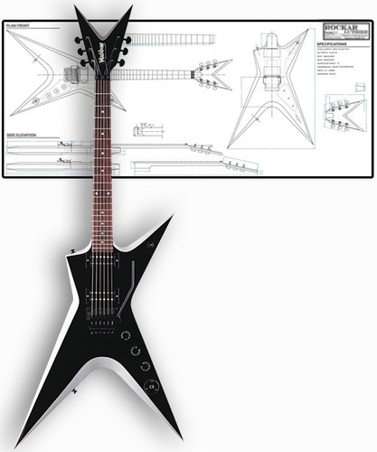 Plano Para Luthier Washburn 3st Dimebag (a Escala Real)