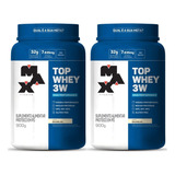 Kit 2 100% Whey Max Titanium 900g Suplemento Em Pó