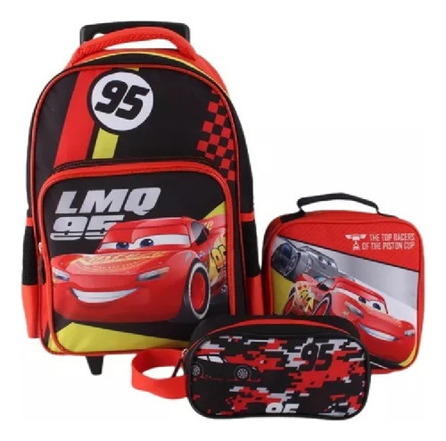 Set Mochila + Lonchera + Estuche Cars Ca78785 / Jp Ideas