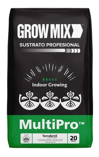 Sustrato Growmix Tierra Fértil Multipro Perlita 20 Litros