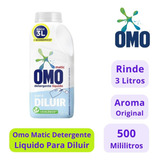 Omo Detergente Líquido Para Diluir - 500ml Rinde - 3lt