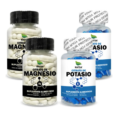 Pack Citratos Jumbo - Citrato Magnesio y Citrato Potasio 200 Caps C\u002Fu, Sientente con + Energía, Duerme y Descansa Mejor, Super Promo | MercadoLibre