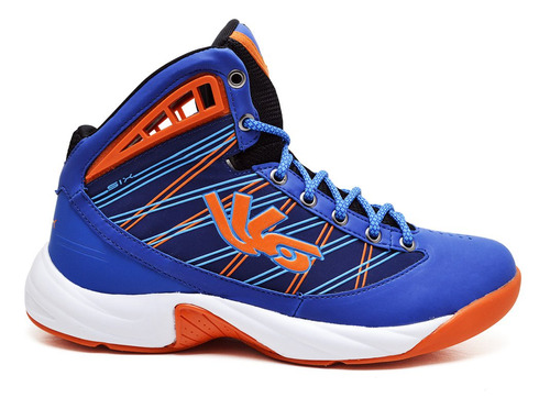 Tênis De Basquete Get Up Azul Com Laranja