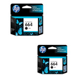 2x Cartucho Tinta Preto Original Hp 664 2136 2676 F6v29ab