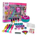 Kit Uñas Decorativo 2-1 Niñas Set Manicure Creativo Juguete