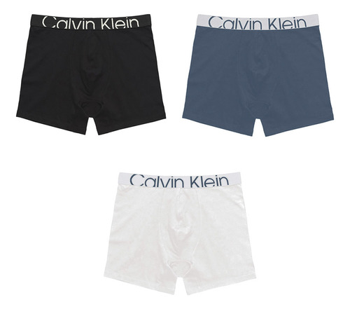 Kit 3 Cuecas Boxer Cotton Archive Calvin Klein