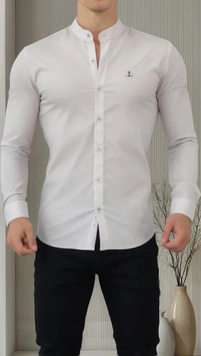 Camisa Cuello Mao Silver John Leopard Slim Fit Envio Gratis | Envío gratis