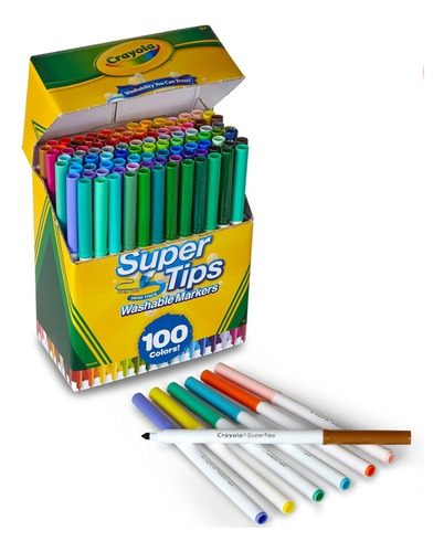 100 Marcadores Crayola Supertips