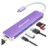 Hiearcool Usb C Hub Para Macbook Pro M2, Adaptador Usb C Par