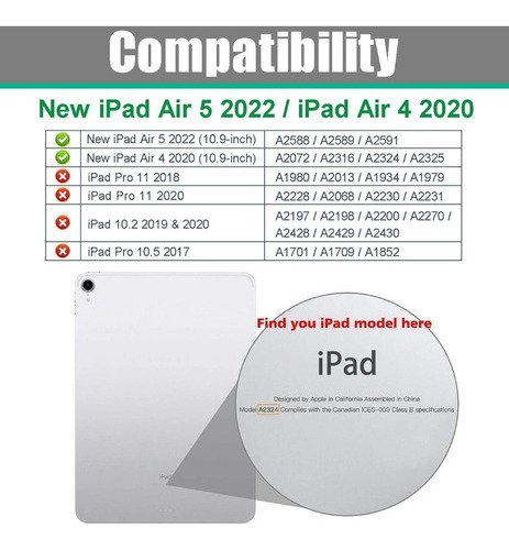 Folio Folio Case For iPad Air 10.9 In 5/4 Gen.