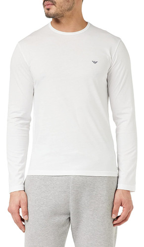 Polera Emporio Armani De Puro Algodón Blanco LG (us 42-43 